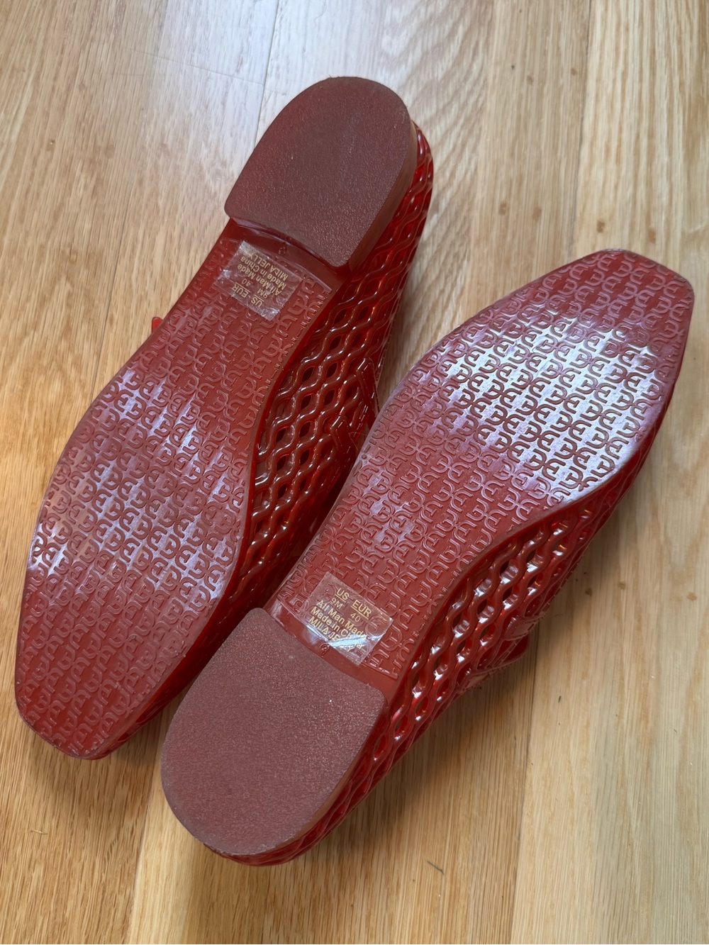 Sam Edelman Red Jelly Flats, Cork Sole - Picture 2 of 3